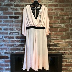 NWT. Light Pink and Lace Dress
